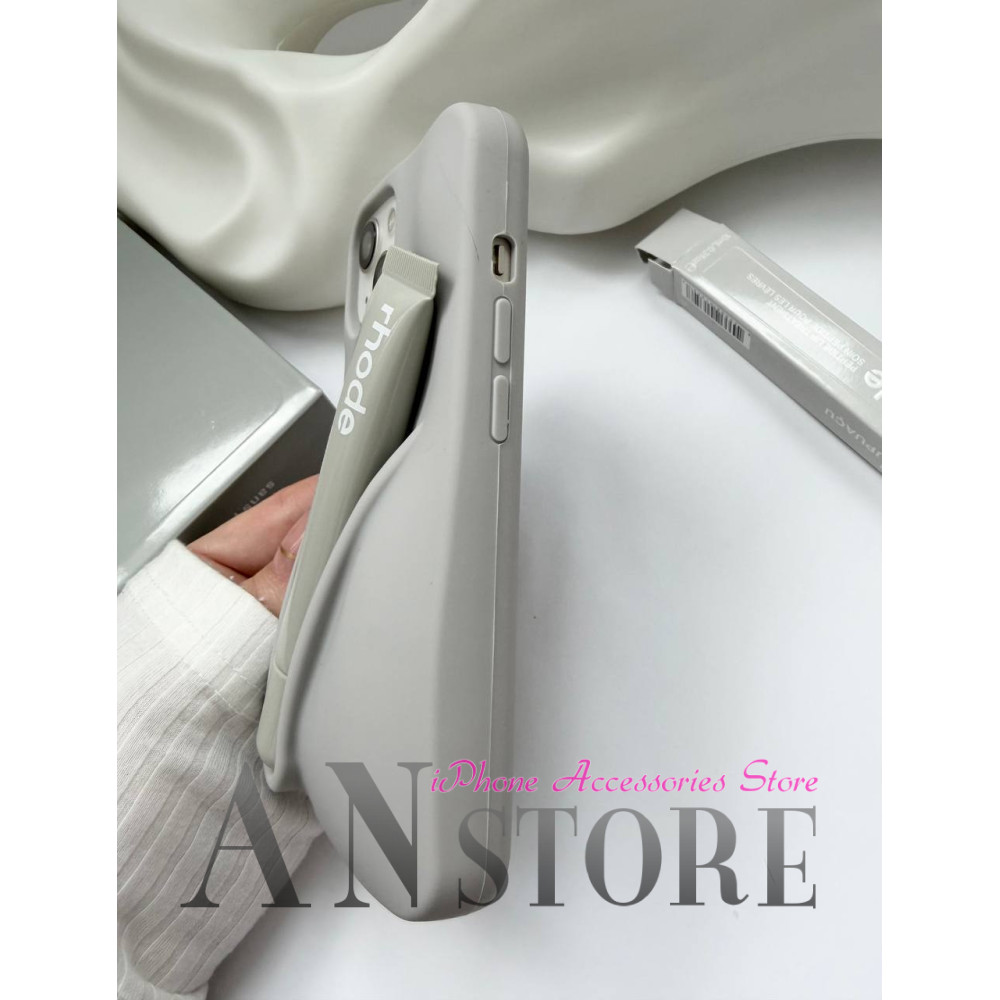 Rhode Lip Case Grey iPhone 13 – стильний сірий чохол з блиском